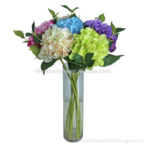 silk Hydrangea artificial flower, 45/60/80cm stem flower